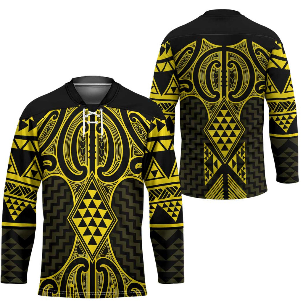 Mahi-dawg Maori Ta Moko Poutama Art Hockey Jersey - Aussie Hoodie