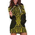 Mahi-dawg Maori Ta Moko Poutama Art Hoodie Dress