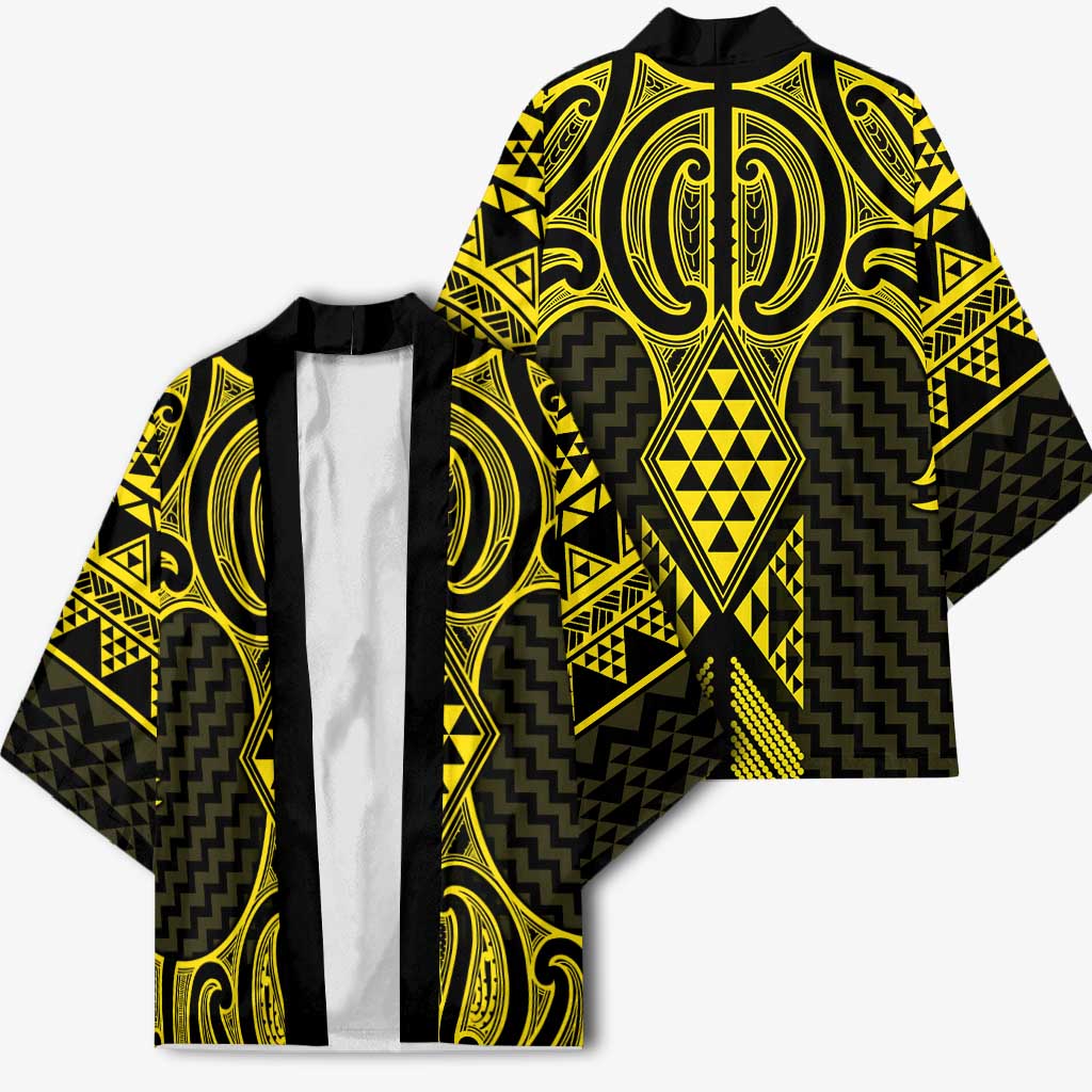 Mahi-dawg Maori Ta Moko Poutama Art Kimono - Aussie Hoodie