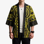 Mahi-dawg Maori Ta Moko Poutama Art Kimono - Aussie Hoodie