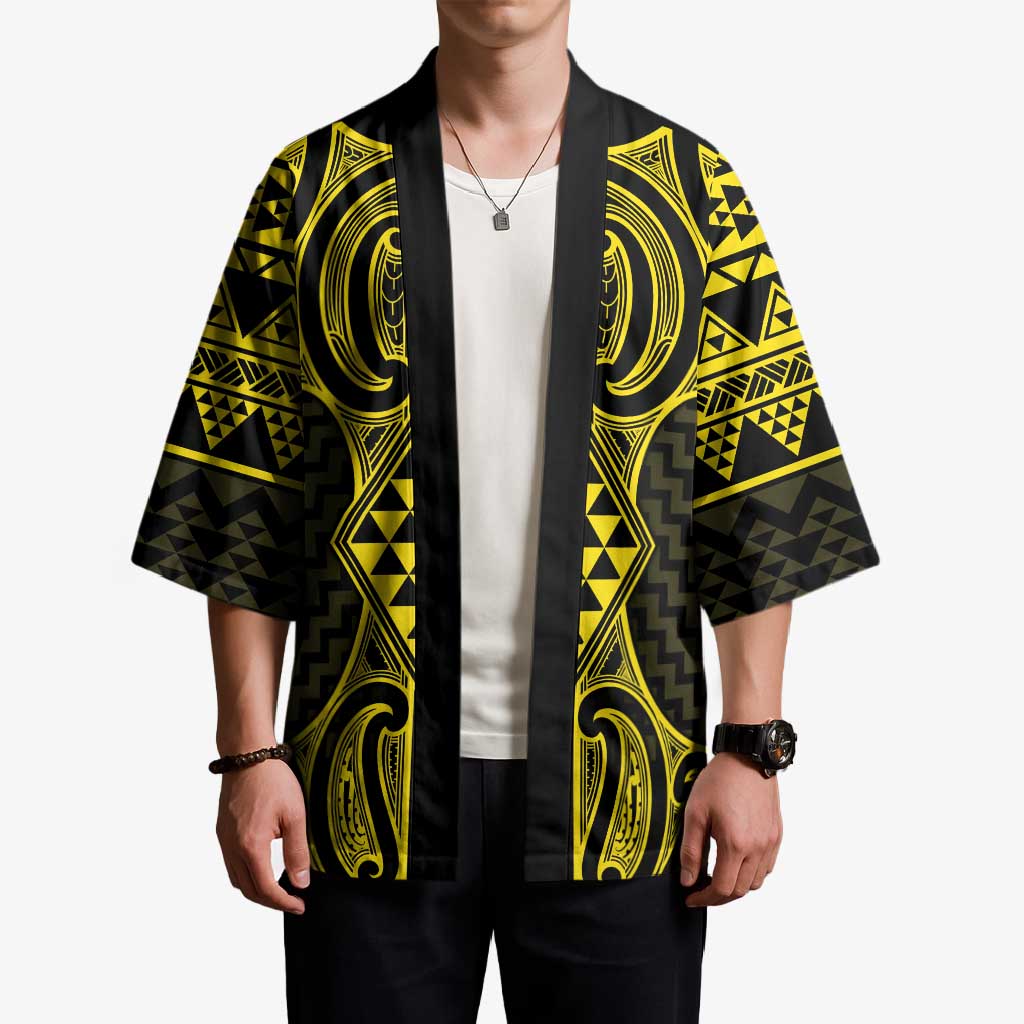 Mahi-dawg Maori Ta Moko Poutama Art Kimono - Aussie Hoodie
