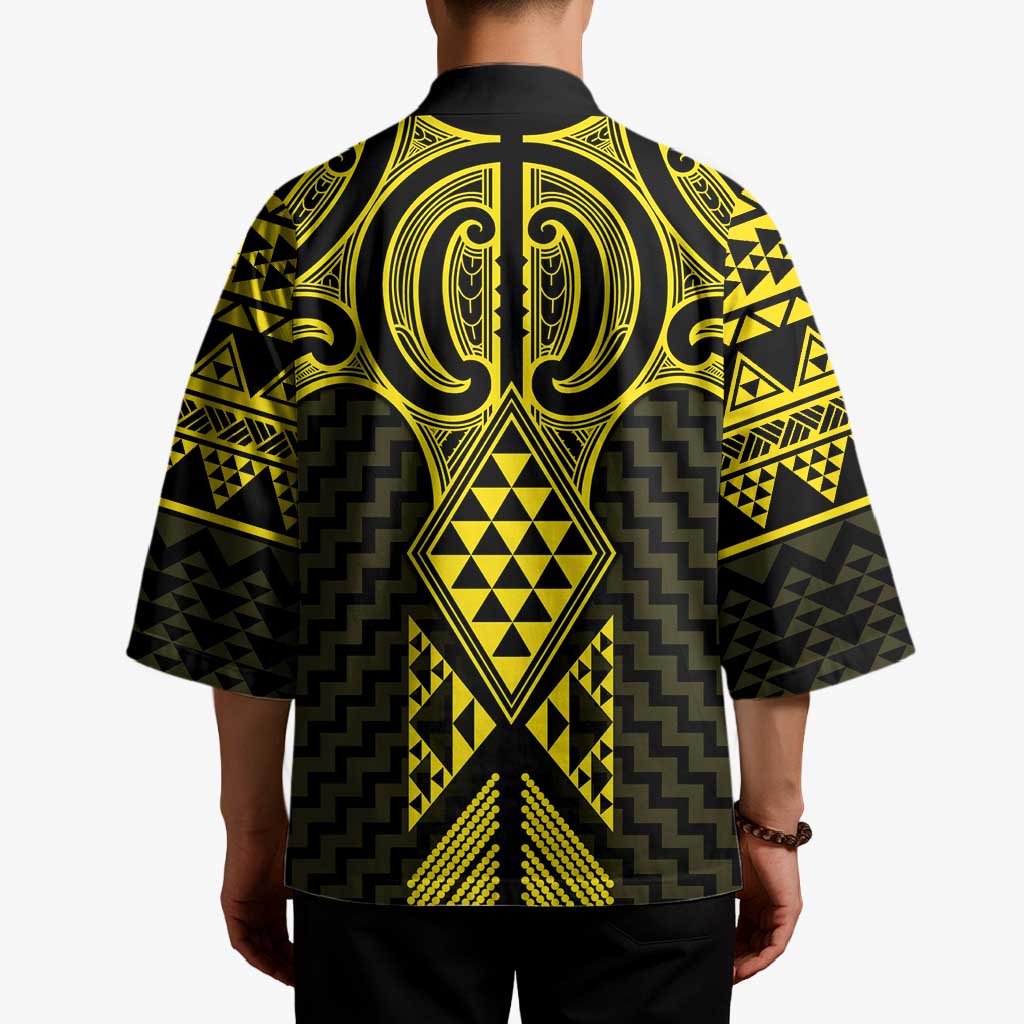 Mahi-dawg Maori Ta Moko Poutama Art Kimono - Aussie Hoodie