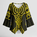 Mahi-dawg Maori Ta Moko Poutama Art Kimono Sleeve Blouse - Aussie Hoodie