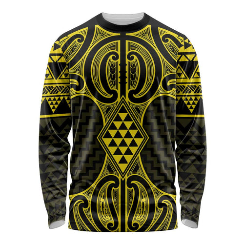 Mahi-dawg Maori Ta Moko Poutama Art Long Sleeve Shirt