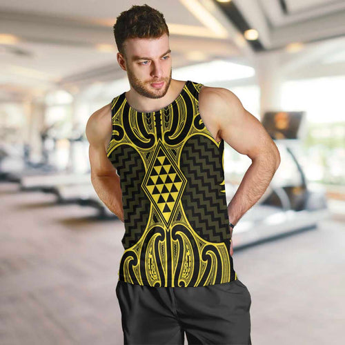 Mahi-dawg Maori Ta Moko Poutama Art Men Tank Top