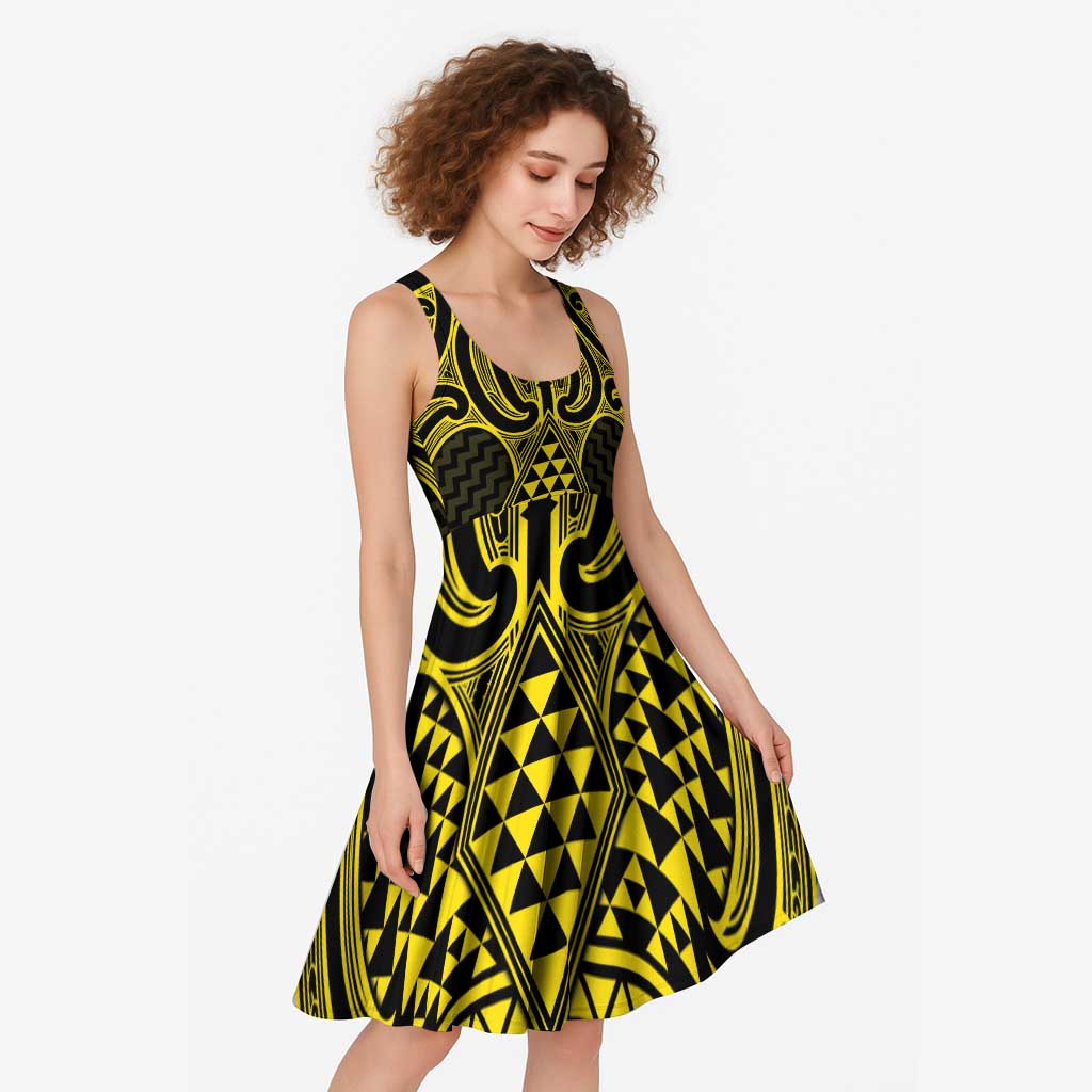 Mahi-dawg Maori Ta Moko Poutama Art Midi Dress - Aussie Hoodie