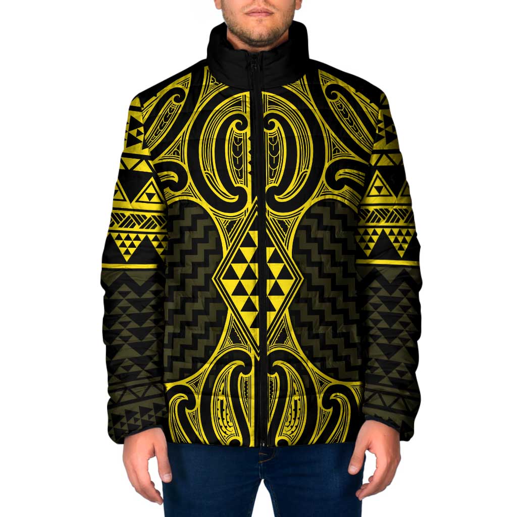 Mahi-dawg Maori Ta Moko Poutama Art Padded Jacket - Aussie Hoodie