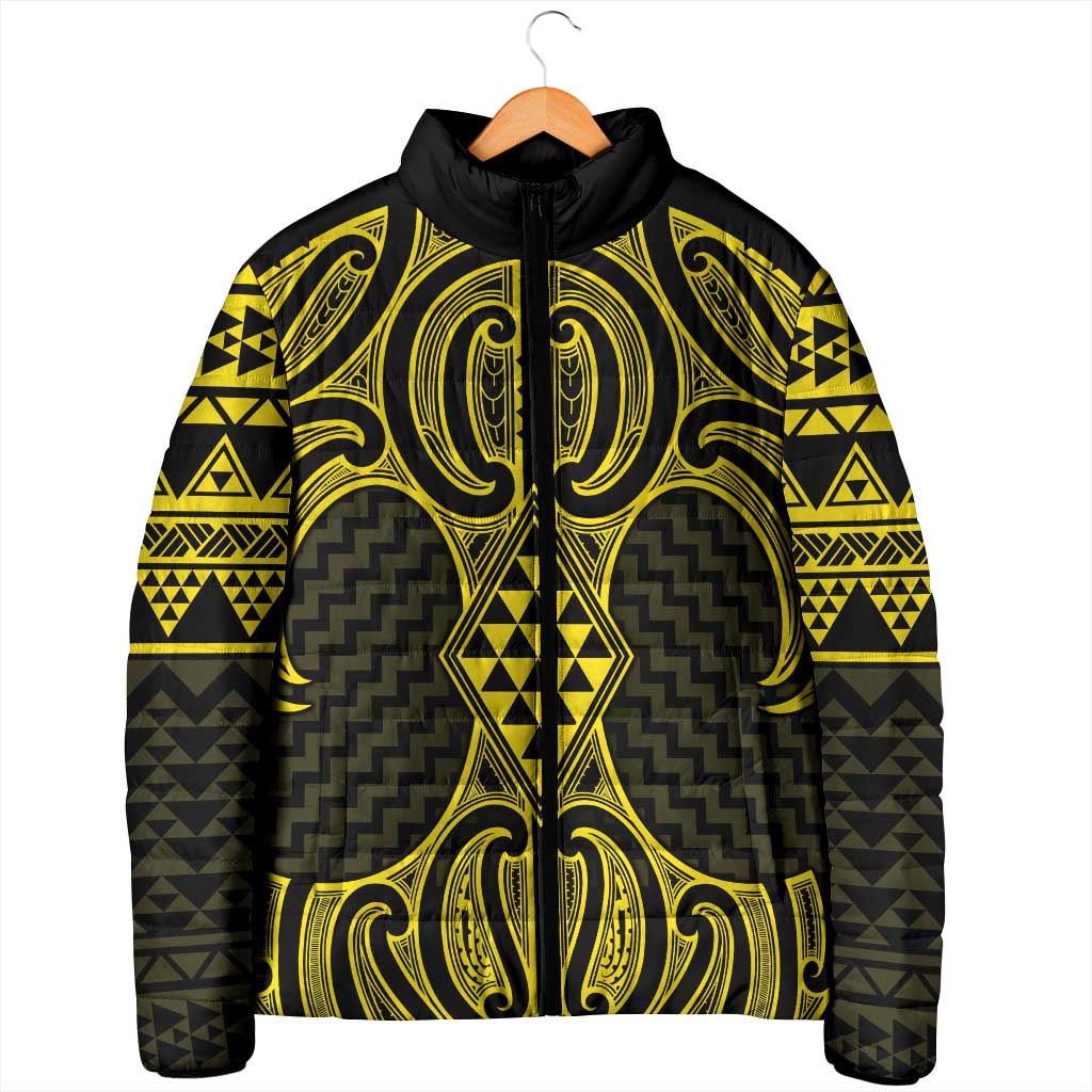Mahi-dawg Maori Ta Moko Poutama Art Padded Jacket - Aussie Hoodie