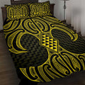 Mahi-dawg Maori Ta Moko Poutama Art Quilt Bed Set