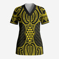 Mahi-dawg Maori Ta Moko Poutama Art Scrub Top - Aussie Hoodie