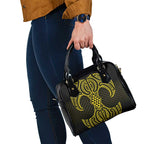 Mahi-dawg Maori Ta Moko Poutama Art Shoulder Handbag