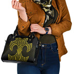 Mahi-dawg Maori Ta Moko Poutama Art Shoulder Handbag