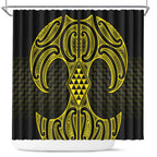 Mahi-dawg Maori Ta Moko Poutama Art Shower Curtain
