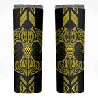 Mahi-dawg Maori Ta Moko Poutama Art Skinny Tumbler