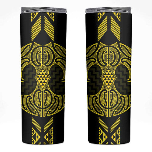 Mahi-dawg Maori Ta Moko Poutama Art Skinny Tumbler