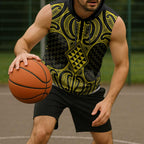 Mahi-dawg Maori Ta Moko Poutama Art Sleeveless Hoodie - Aussie Hoodie