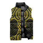 Mahi-dawg Maori Ta Moko Poutama Art Sleeveless Puffer Jacket - Aussie Hoodie
