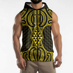 Mahi-dawg Maori Ta Moko Poutama Art Sleeveless Zip Hoodie LT9