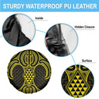 Mahi-dawg Maori Ta Moko Poutama Art Spare Tire Cover