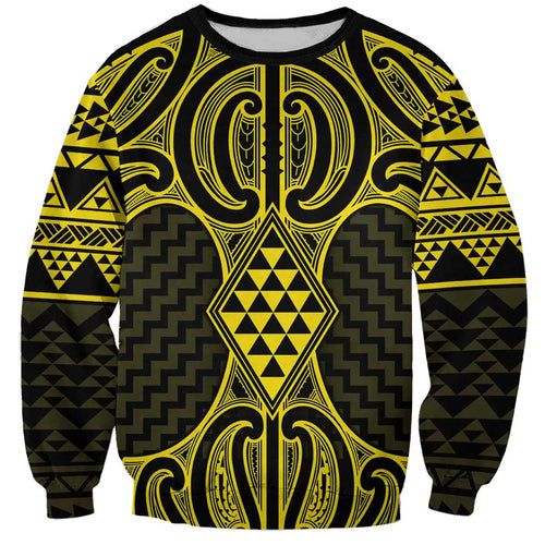 Mahi-dawg Maori Ta Moko Poutama Art Sweatshirt