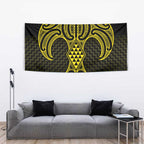 Mahi-dawg Maori Ta Moko Poutama Art Tapestry
