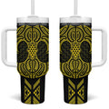 Mahi-dawg Maori Ta Moko Poutama Art Tumbler With Handle