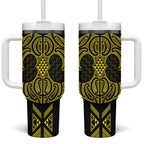 Mahi-dawg Maori Ta Moko Poutama Art Tumbler With Handle