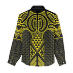 Mahi-dawg Maori Ta Moko Poutama Art Women Casual Shirt