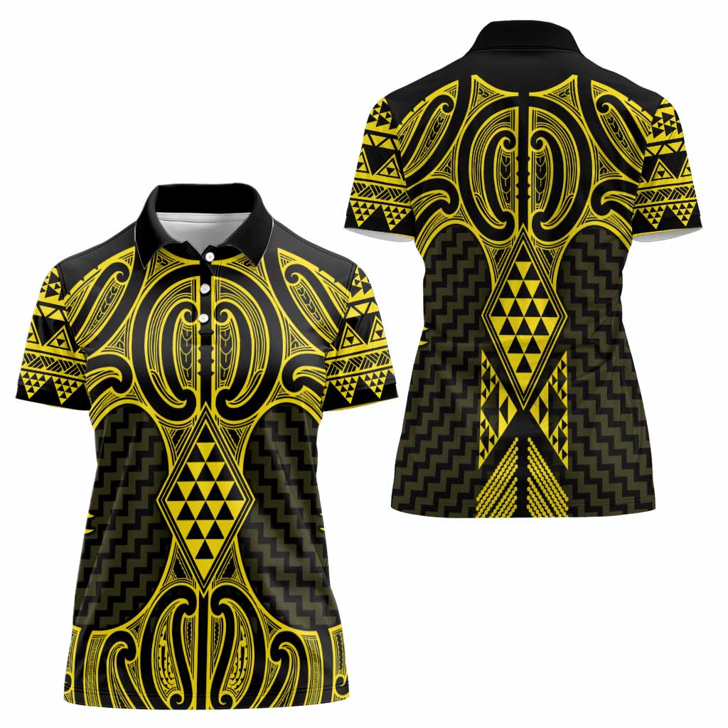 Mahi-dawg Maori Ta Moko Poutama Art Women Polo Shirt