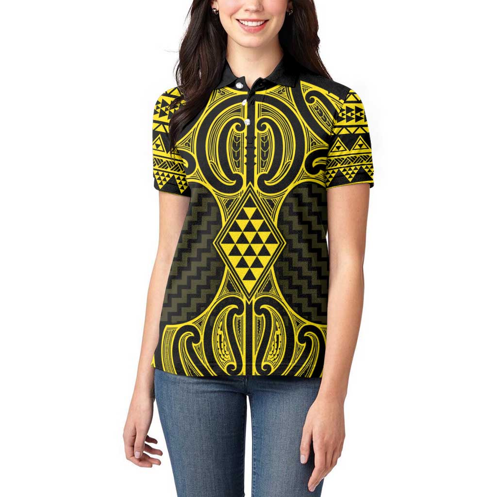 Mahi-dawg Maori Ta Moko Poutama Art Women Polo Shirt