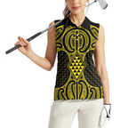 Mahi-dawg Maori Ta Moko Poutama Art Women Sleeveless Polo Shirt