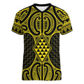 Mahi-dawg Maori Ta Moko Poutama Art Women V-Neck T-Shirt