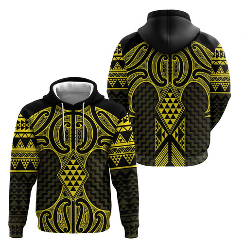 Mahi-dawg Maori Ta Moko Poutama Art Zip Hoodie