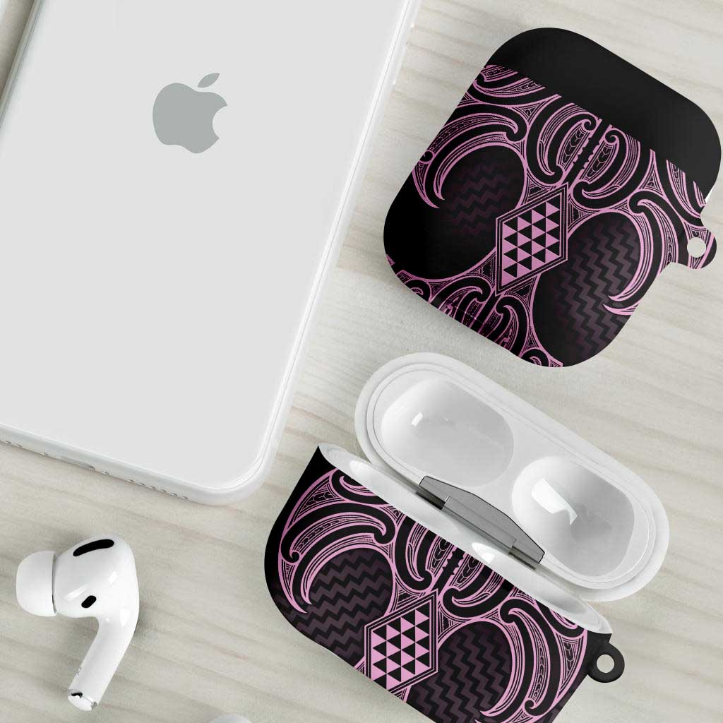 Mawhero Maori Ta Moko Poutama Art AirPods Case - Aussie Hoodie
