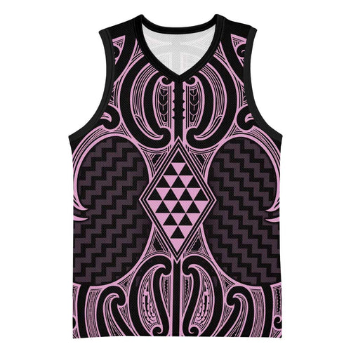 Mawhero Maori Ta Moko Poutama Art Basketball Jersey - Aussie Hoodie