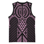 Mawhero Maori Ta Moko Poutama Art Basketball Jersey - Aussie Hoodie