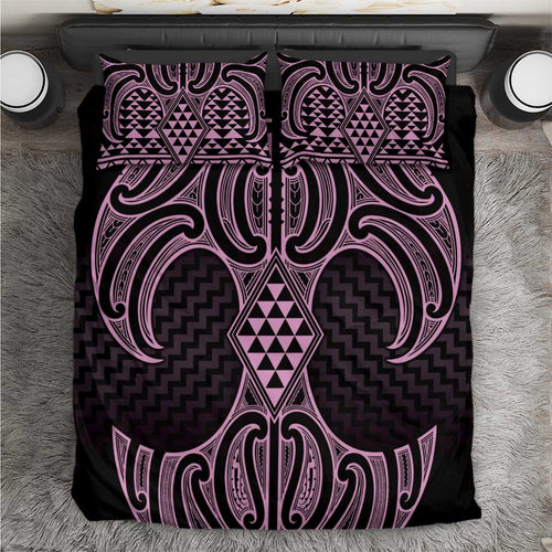 Mawhero Maori Ta Moko Poutama Art Bedding Set
