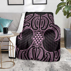 Mawhero Maori Ta Moko Poutama Art Blanket