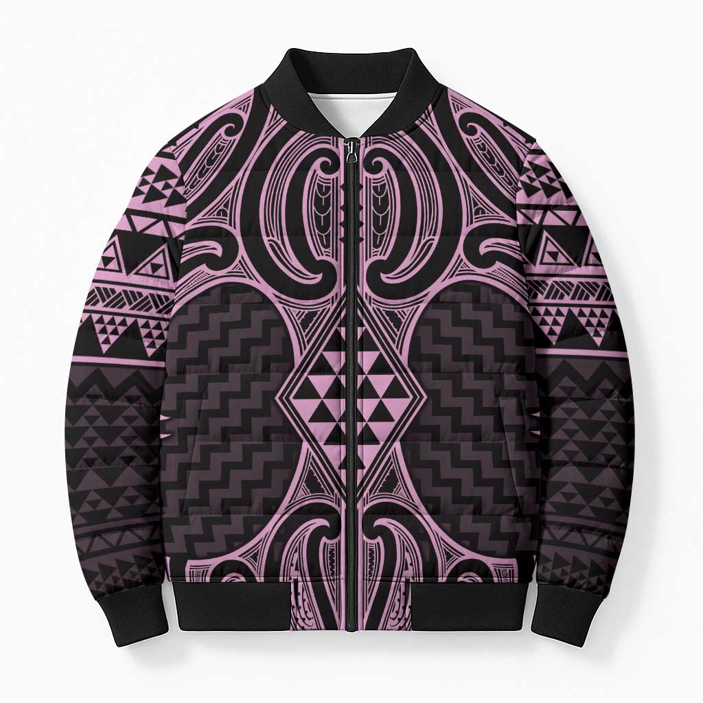 Mawhero Maori Ta Moko Poutama Art Bomber Puffer Jacket - Aussie Hoodie
