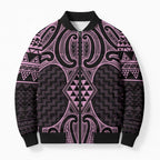 Mawhero Maori Ta Moko Poutama Art Bomber Puffer Jacket - Aussie Hoodie
