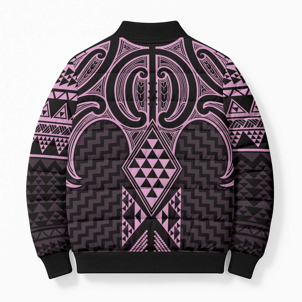 Mawhero Maori Ta Moko Poutama Art Bomber Puffer Jacket - Aussie Hoodie