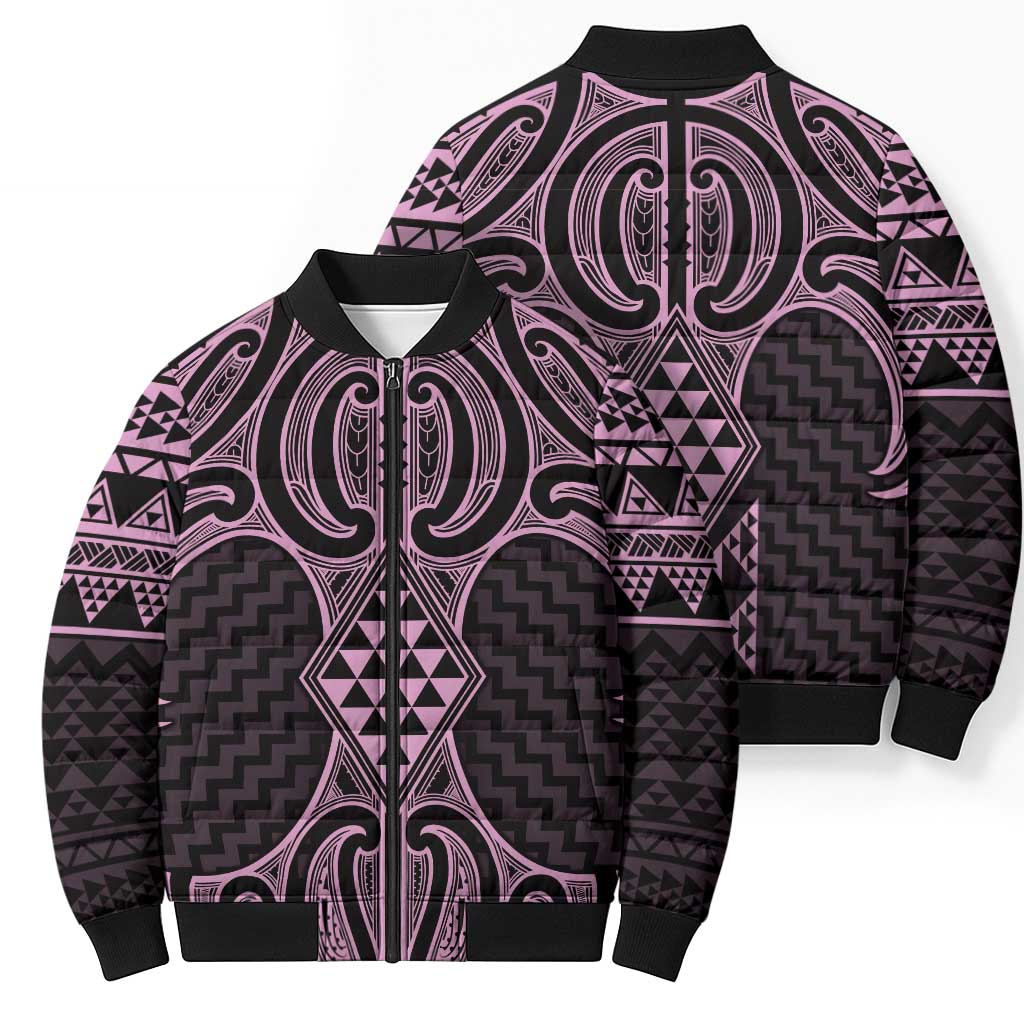 Mawhero Maori Ta Moko Poutama Art Bomber Puffer Jacket - Aussie Hoodie