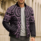 Mawhero Maori Ta Moko Poutama Art Bomber Puffer Jacket - Aussie Hoodie