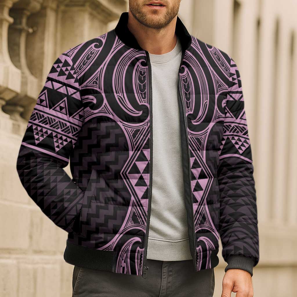Mawhero Maori Ta Moko Poutama Art Bomber Puffer Jacket - Aussie Hoodie