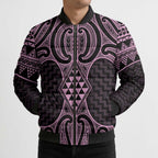 Mawhero Maori Ta Moko Poutama Art Bomber Puffer Jacket - Aussie Hoodie