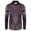 Mawhero Maori Ta Moko Poutama Art Button Sweatshirt
