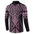 Mawhero Maori Ta Moko Poutama Art Button Sweatshirt