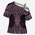 Mawhero Maori Ta Moko Poutama Art Cross Shoulder Shirt - Aussie Hoodie