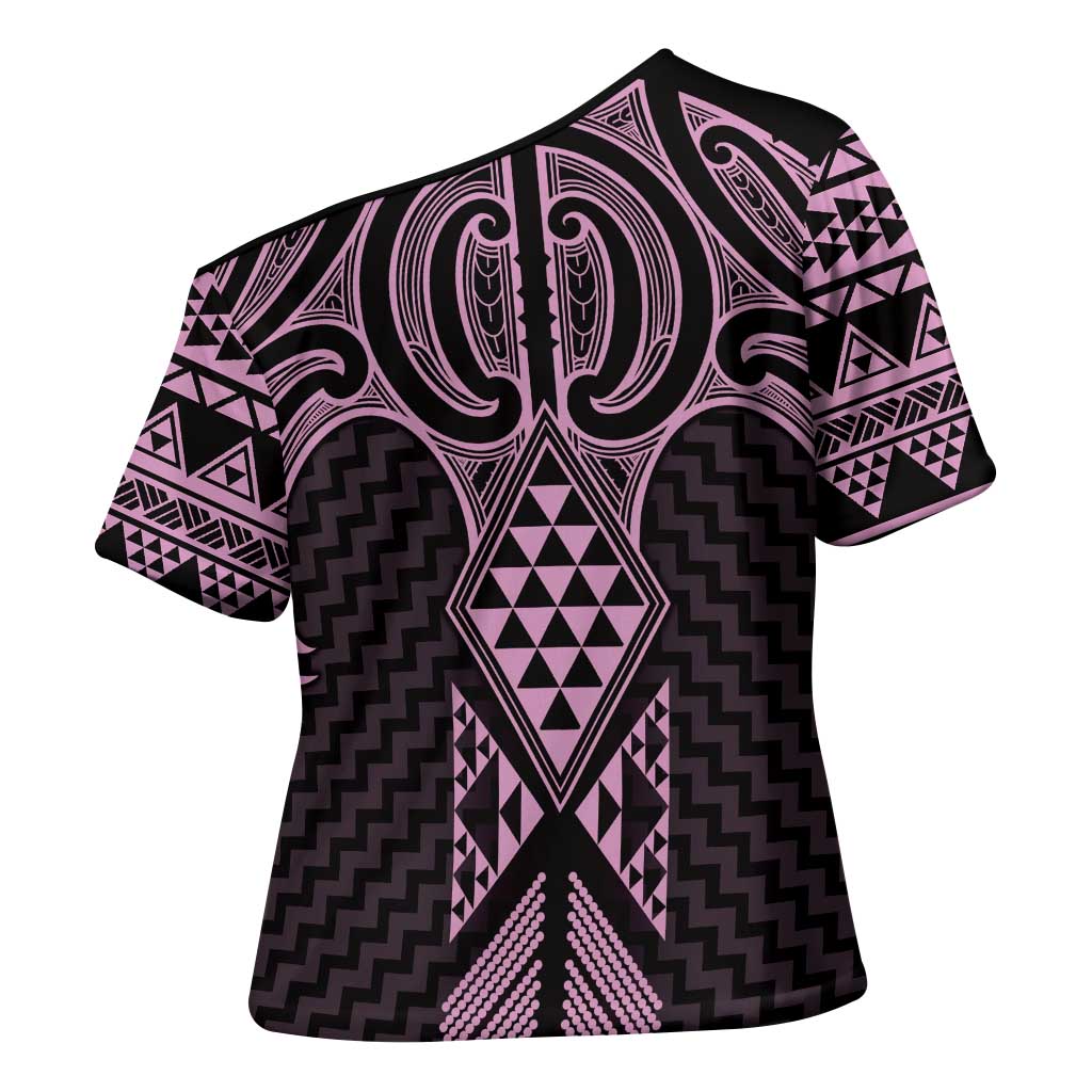 Mawhero Maori Ta Moko Poutama Art Cross Shoulder Shirt - Aussie Hoodie