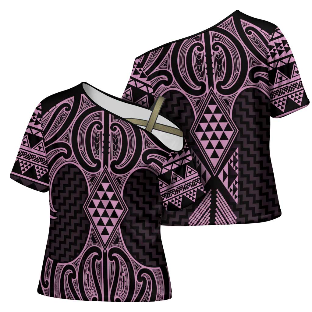 Mawhero Maori Ta Moko Poutama Art Cross Shoulder Shirt - Aussie Hoodie